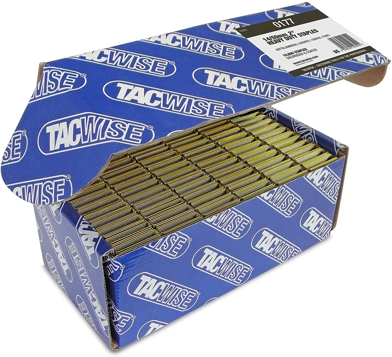 Tacwise 0175 Type 14 / 38 mm Heavy Duty Galvanised Framing Staples, Narrow Crown, Pack of 10,000