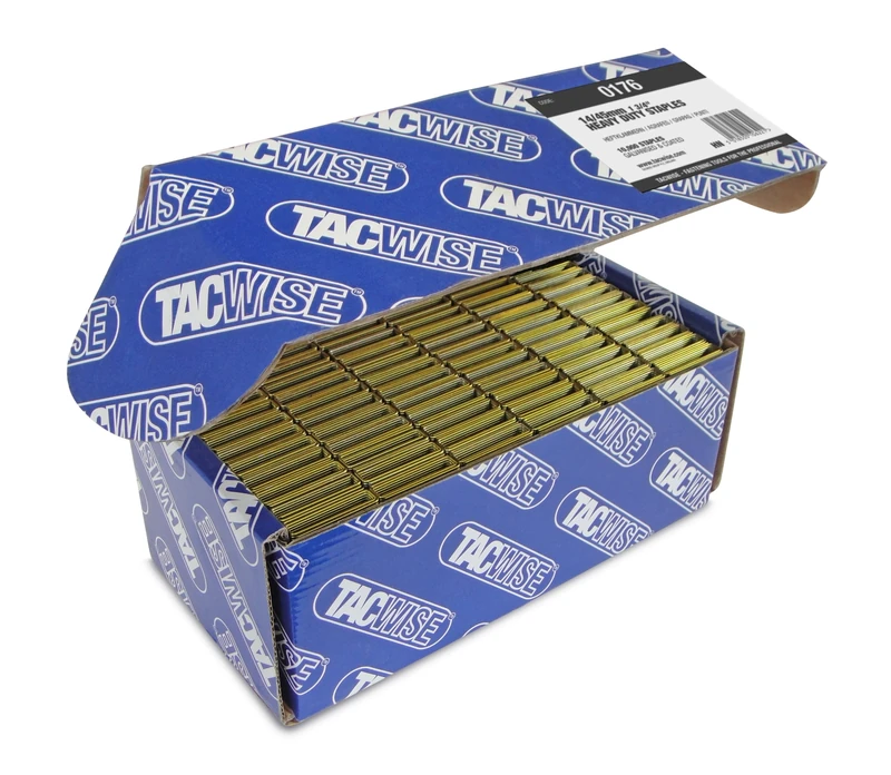 Tacwise 0176 Type 14 / 45 mm Heavy Duty Galvanised Framing Staples, Narrow Crown, Pack of 10,000