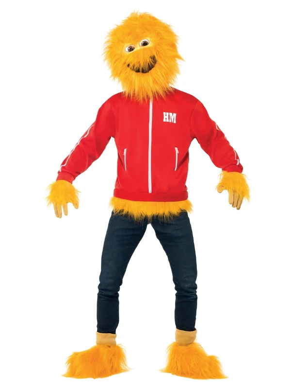 Honey Monster Costume Adults,Yellow Furry Jumpsuit & Character Hood, Iconic Nostalgic Look for Costume Parties, Perfect for Retro-Themed Events, Fancy Dress Occasions, and Nostalgic Celebrations - Image 1