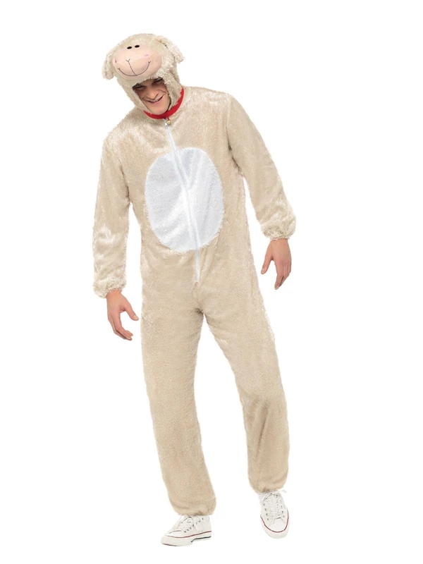 Smiffys Lamb Costume Includes Jumpsuit with Hood Large