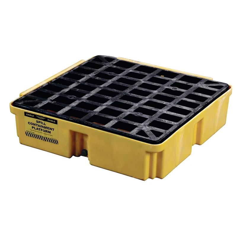 Eagle 1633D Yellow 1 Drum Modular Platform with Drain by Eagle - Image 1