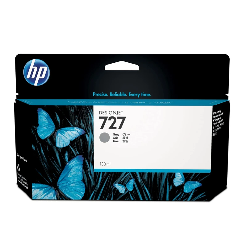 HP 727 B3P24A Grey 130-ml Genuine DesignJet Ink Cartridge with original Ink DesignJet T2500, T1500 & T900 Series Large Format Plotter Printers 727 DesignJet Printhead
