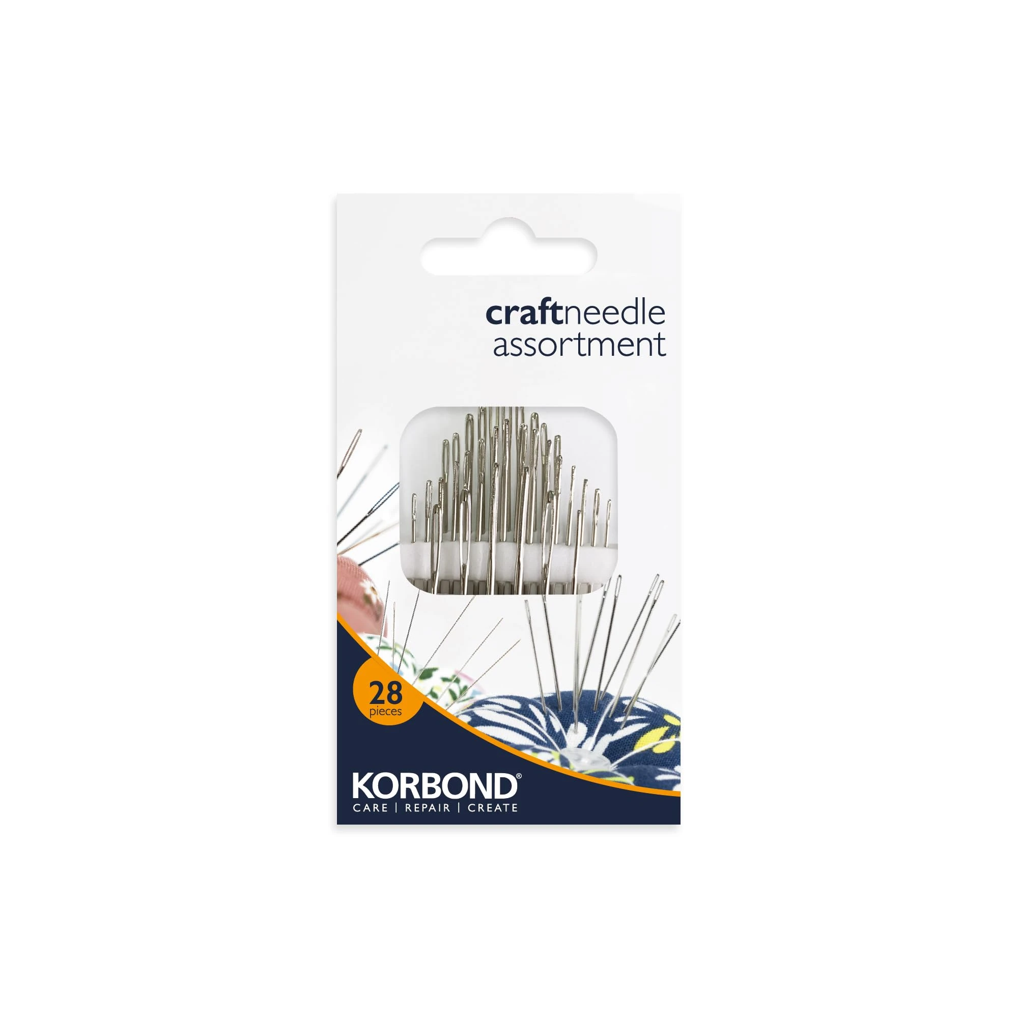 Korbond Triple Set Tapestry/Cross Stitch, 6 Beading 16 Crewel/Embroidery 28 Needles in Total for Hand Sewing, Repairs, Mending and Crafting, 4.8cm, Silver