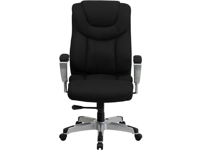 Flash Furniture HERCULES Series 400 lb. Capacity Big & Tall Black Fabric Executive Swivel Office Chair with Height & Width Adjustable Arms