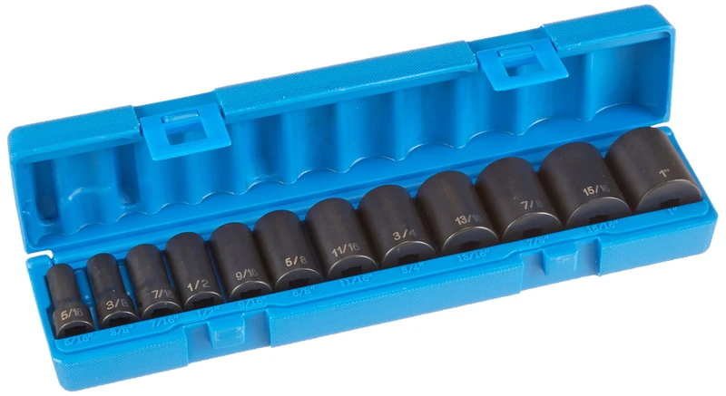 Grey Pneumatic (1202SD 3/8" Drive 12-Piece 12-Point Semi-Deep Socket Set