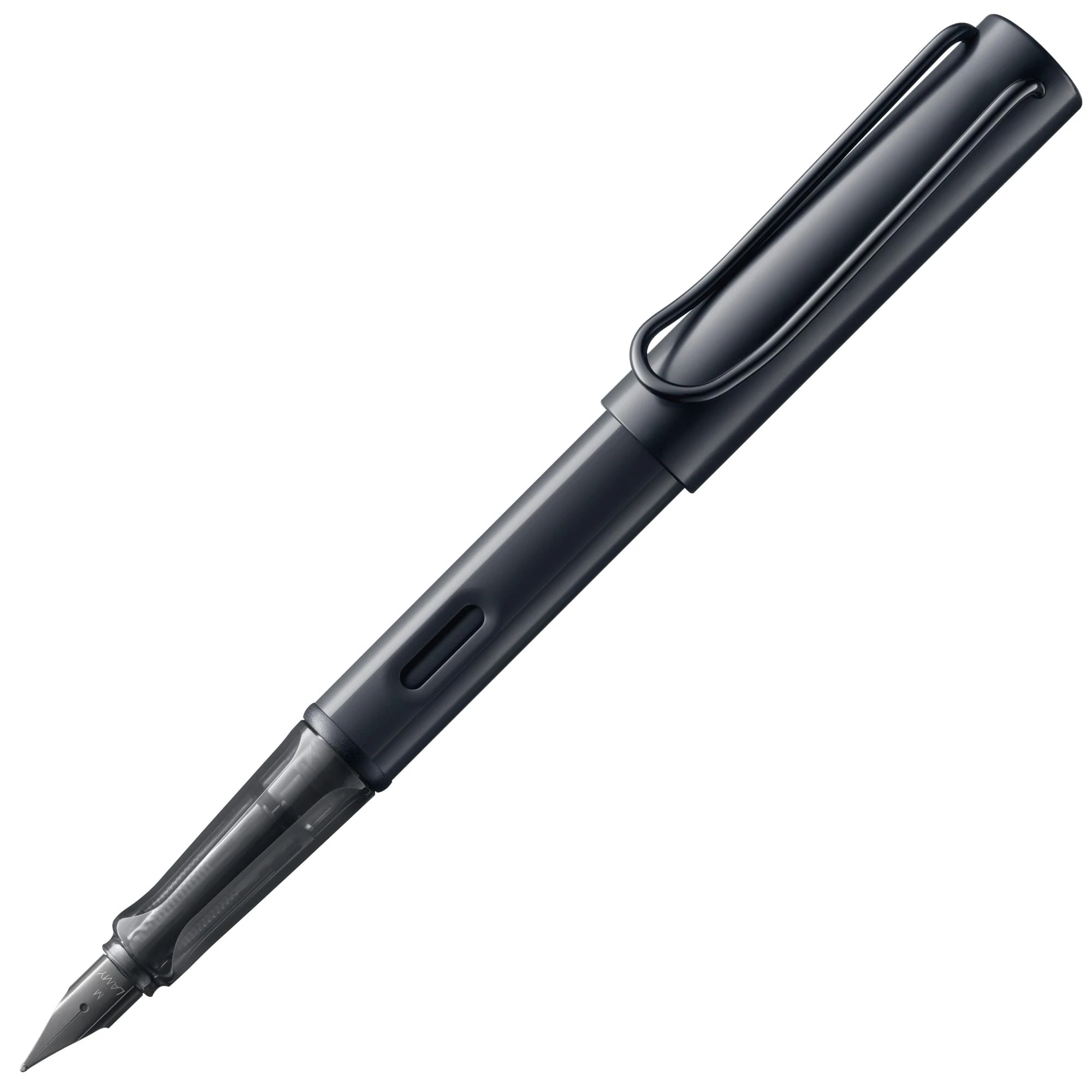 LAMY AL-star black - Fountain Pen with ergonomic grip & black steel nib in size M - lightweight aluminum body - including LAMY T 10 blue cartridge - Right-Handed