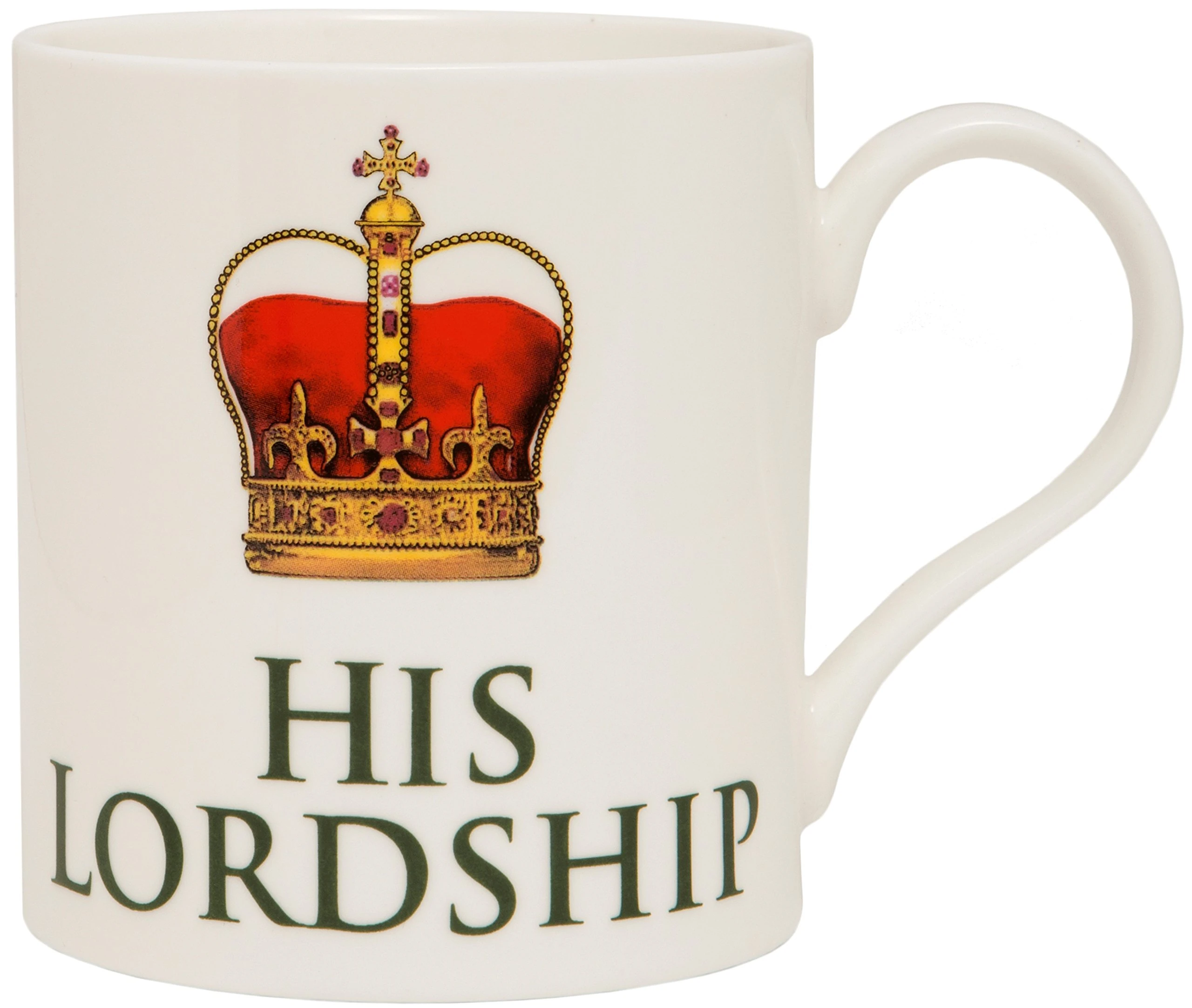 The Leonardo Collection Fine China Mug | His Lordship | 1 Piece - 10 oz, White