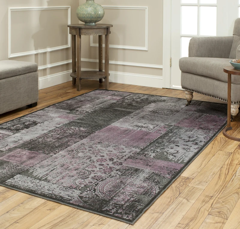 Safavieh Transitional Indoor Woven Rectangle Area Rug, Paradise Collection, PAR100, in Charcoal / Multi, 122 X 170 cm for Living Room, Bedroom or Any Indoor Space