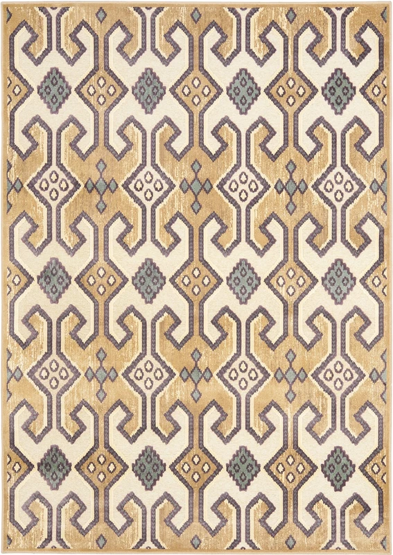 Safavieh Rana Area Rug, Woven Soft Viscose Carpet in Gold / Multi, 243 X 340 cm