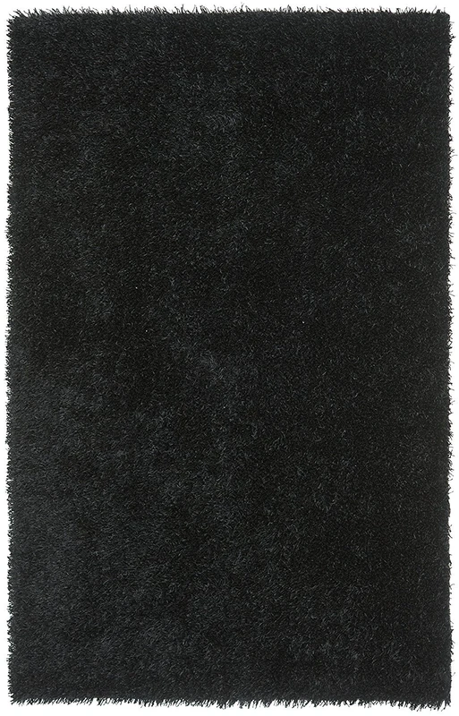 Safavieh Shaggy Indoor Woven Rectangle Area Rug, New Orleans Shag Collection, SG531, in Black / Black, 91 X 152 cm for Living Room, Bedroom or Any Indoor Space