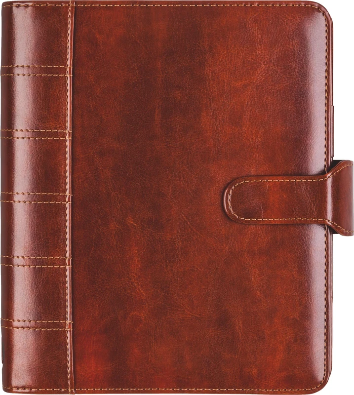 rido/Idé 706505570 Timing Systems/Ring Binder Calendar/Timer Timing 1, A5, 148 x 210 mm Brown Imitation Leather Ring Binder with Tab 6 Ring Rocker Arm Mechanism, No 2015 - Image 1