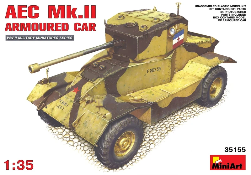 Miniart 1:35 Scale AEC Mk.2 Armoured Car Plastic Model Kit