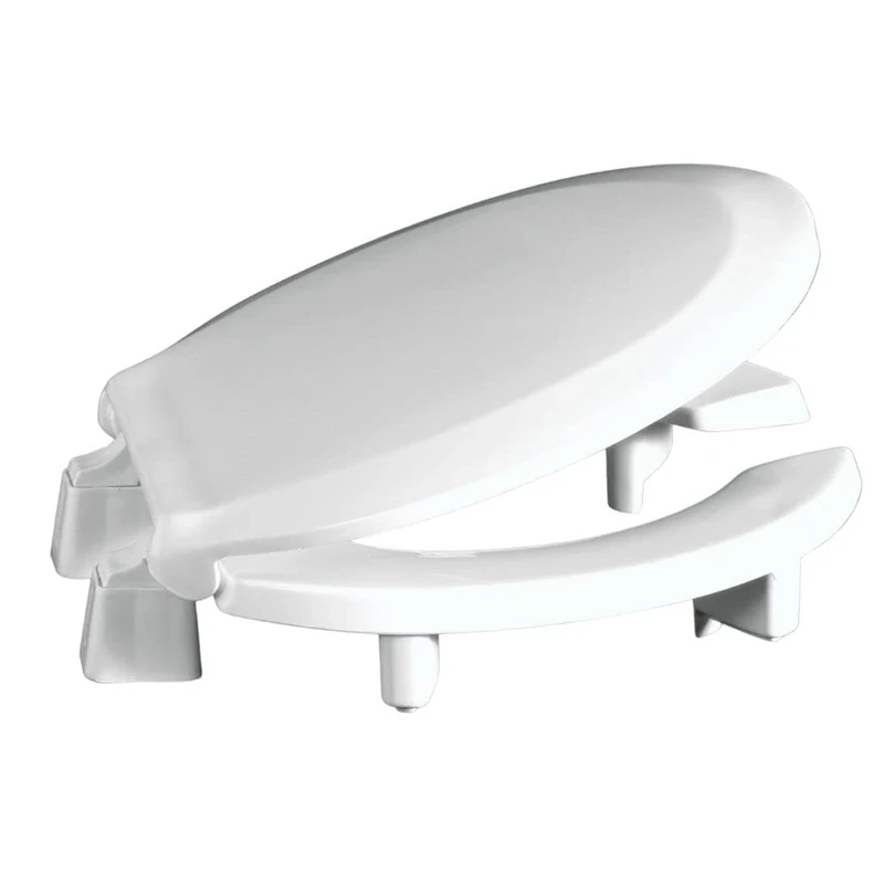 Centoco 3L460STS-001 Plastic Round Toilet Seat with Open Front, White