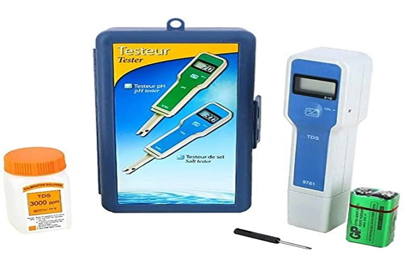 Monarch Pool System Electronic Salt Tester, Black/White/Blue - Image 1