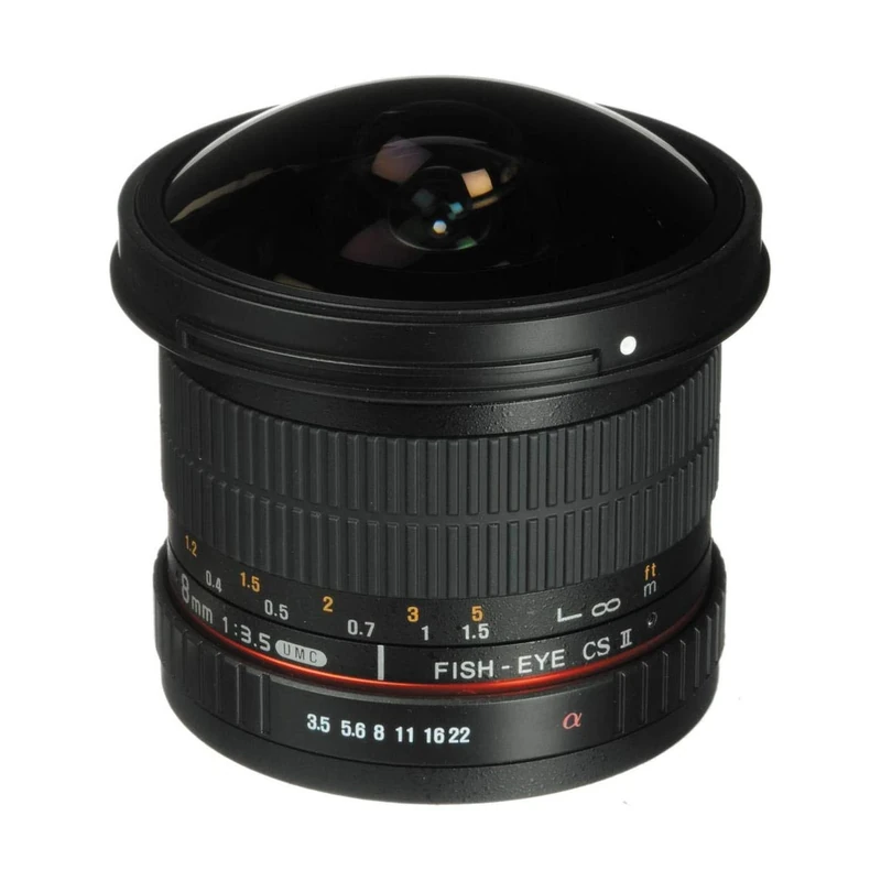 Rokinon HD8M-NEX 8mm f/3.5 HD Fisheye Lens with Removable Hood for Sony E-Mount DSLR