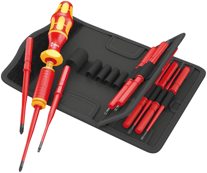 Wera Kraftform Komapkt VDE Adjustable Torque, Interchangeable Blade Screwdriver Set, 1.2-3.0Nm, 15PC, 05059291001