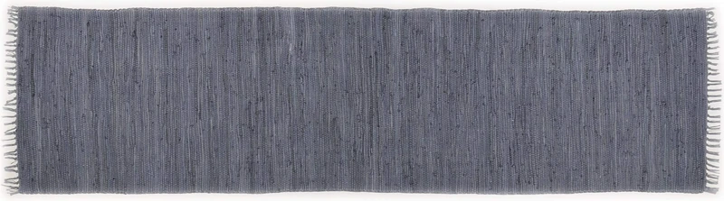 Theko Happy Cotton Rug, 100% Cotton, Anthracite, 70 cm x 250 cm