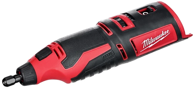 Milwaukee C12RT-0 M12 Naked Compact Rotary Tool without Batteries/ Charger, Black and Red