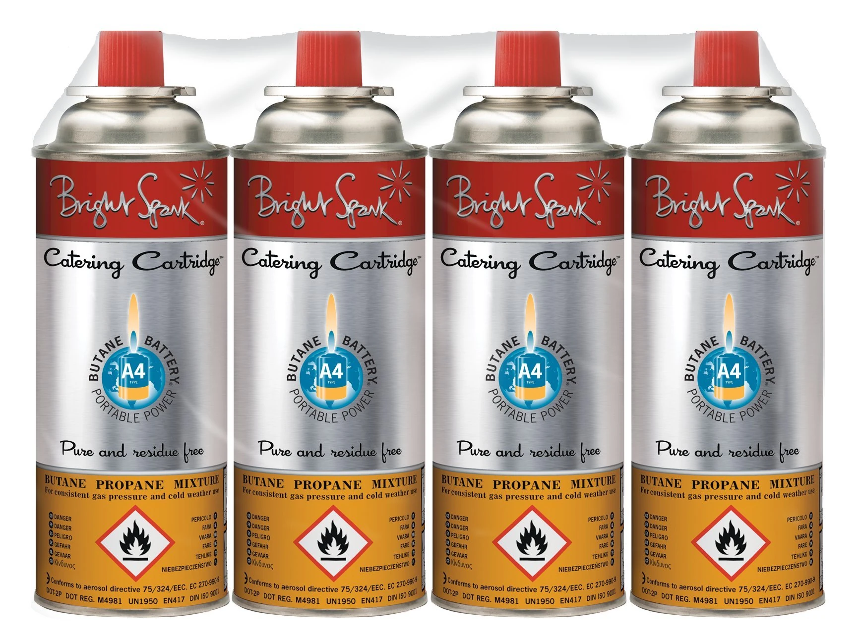 Bright Spark BS3656 220g Catering Gas Cartridges pack of 4