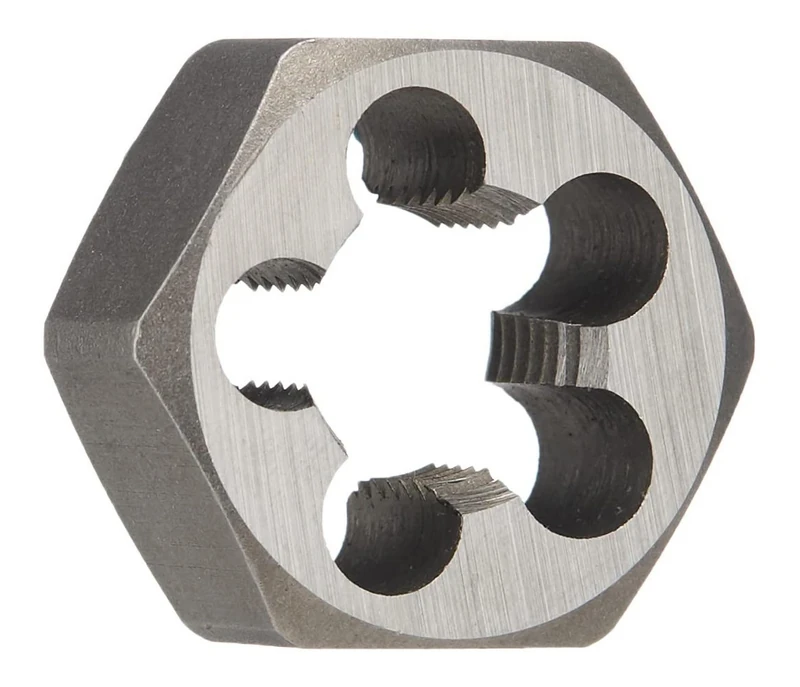 Drill America 15/16"-18 Carbon Steel Hex Rethreading Die, DWT Series