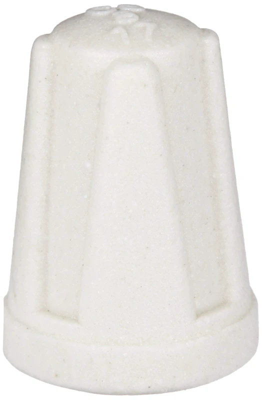 NSI TOP-M-CD Easy-Twist Medium Ceramic Wire Connector, 22-10 AWG at 600 V, Splicing Wire, 1000 F Max, White with Pack of 100