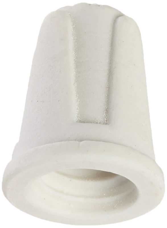 NSI TOP-L-CD Easy-Twist Large Ceramic Wire Connector, 18-8 AWG at 600 V, Splicing Wire, 1000 F Max, White with Pack of 100