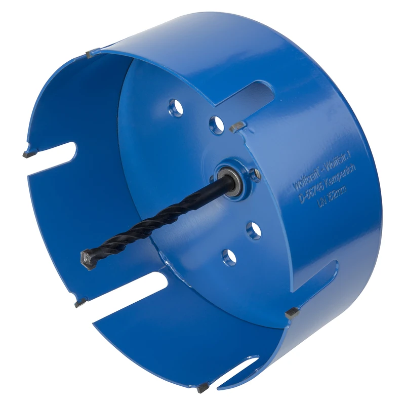 wolfcraft Universal Hole Saw with Mandrel I 5962000 I for Drilling Large-Diameter Holes in a Wide Range of Materials, Cutting Depth 60 mm