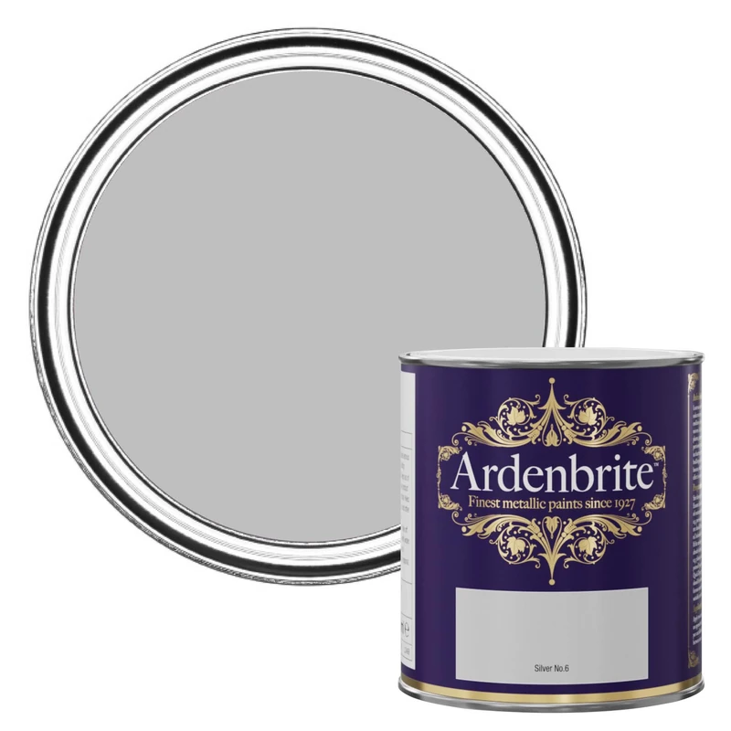 Ardenbrite Metallic Paint 500ml, Silver No.6 - Image 1