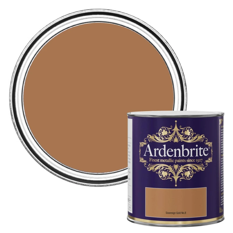 Ardenbrite Metallic Paint 500ml, Sovereign Gold No.8