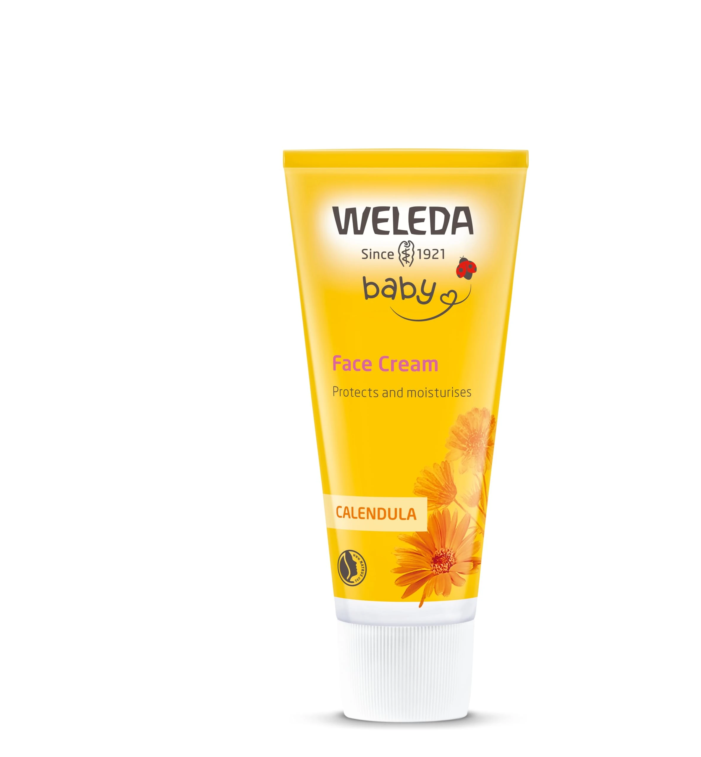 Weleda Baby Face Cream, Calendula Moisturiser, Moisturising Cream for Baby, Delicate Skin, Dermatologically Tested, Gentle Protection, Developed by Professionals, Lanolin, 50ml