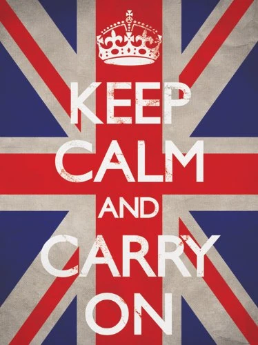 Keep Calm and Carry On Union Jack Canvas Print, Multi-Colour, 60 x 80 cm