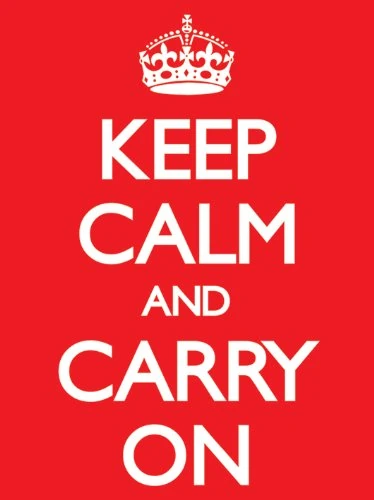 Keep Calm and Carry On Red Canvas Print, Multi-Colour, 60 x 80 cm - Image 1