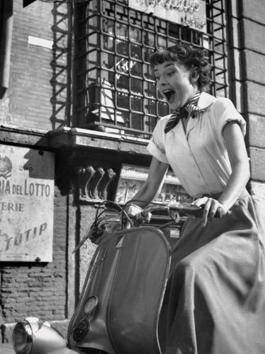 Audrey Hepburn "Vespa" Canvas Print, Cotton, Multi-Colour, 3.20 x 60.00 x 80.00 cm