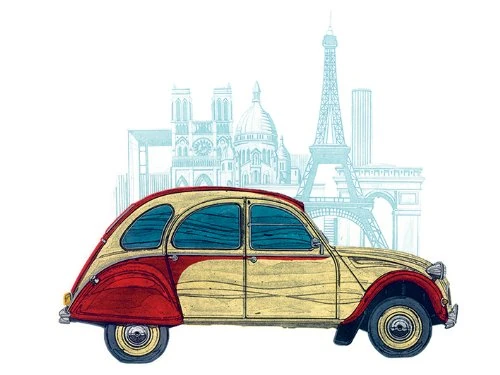 Barry Goodman "CV Paris Canvas Print, Multi-Colour, 60 x 80 cm