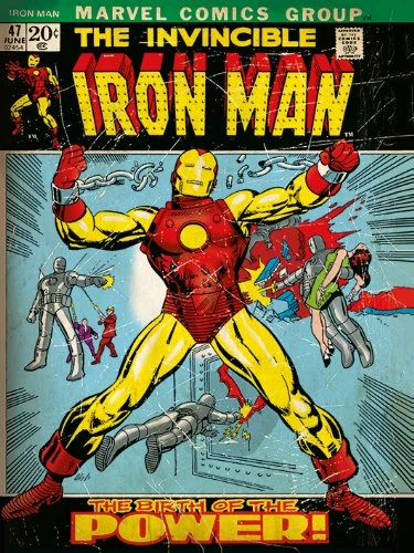 Marvel Iron Man Birth of Power Canvas Print, Multi-Colour, 60 x 80 cm