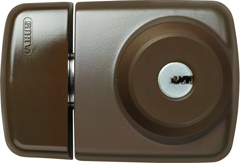 ABUS 589201 7525 B Door Lock with Internal and External Cylinders for Thin Doors Brown