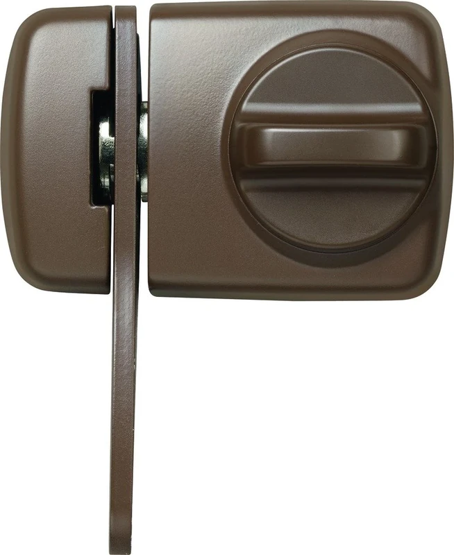 ABUS 589232 7530 B Door Lock with Blocking Clip for Thin Doors Brown