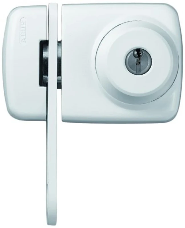 ABUS 589287 7535 W Door Rim Lock with Blocking Clip/Cylinder on Both Sides for Thin Doors White