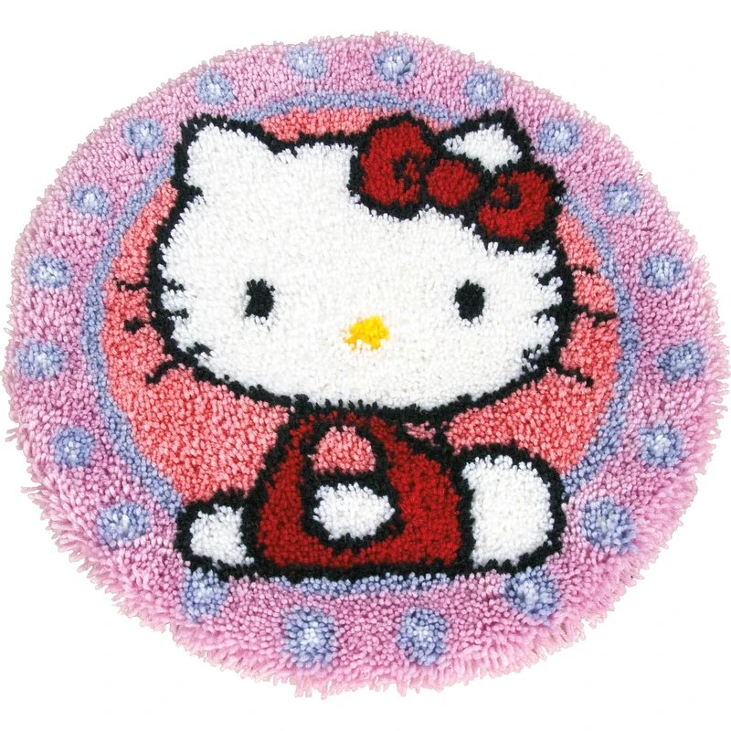 Vervaco Hello Kitty Latch Hook Rug Kit, Multi-Colour