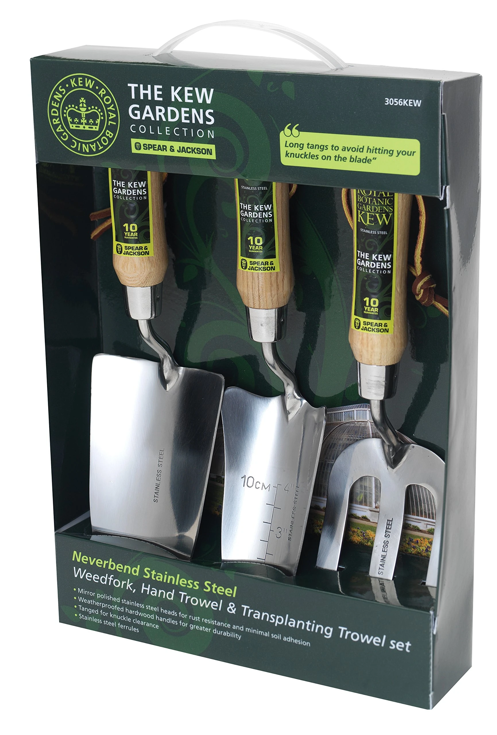 Spear & Jackson 3056KEW Kew Gardens Neverbend Stainless 3 Piece Gift Set