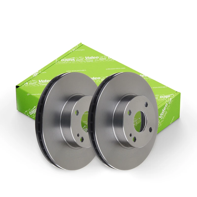 VALEO - Oiled brake discs - 186219 - Box of 2 ventilated discs - Front axle - Similar to OE design and quality - Valeo, Braking expert since 1923