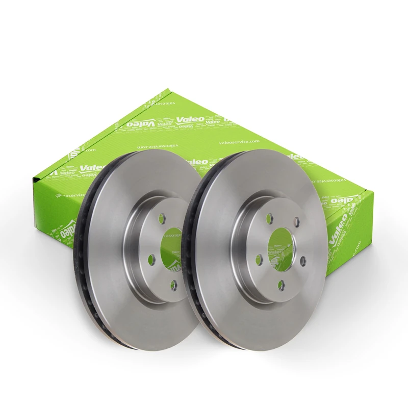 VALEO - Oiled brake discs - 186709 - Box of 2 ventilated discs - Front axle - Similar to OE design and quality - Valeo, Braking expert since 1923