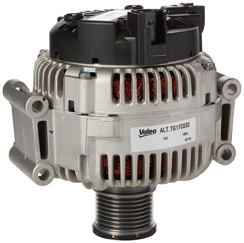VALEO 439583 Alternator Alternator Charge current: 180 Amp Grooves: 8 grooves Pulley diameter: 51,3 mm Voltage: 14 V Rotation direction: CLOCKWISE