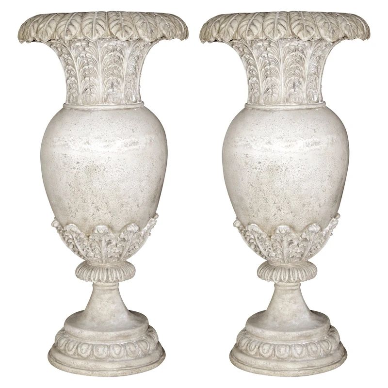 Design Toscano Versailles Floral Oviform Urn - Set of 2
