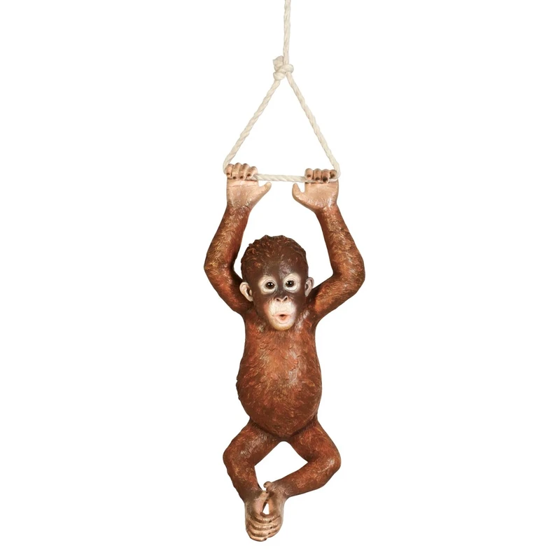 Design Toscano Pongo, the Hanging Baby Orangutan Statue