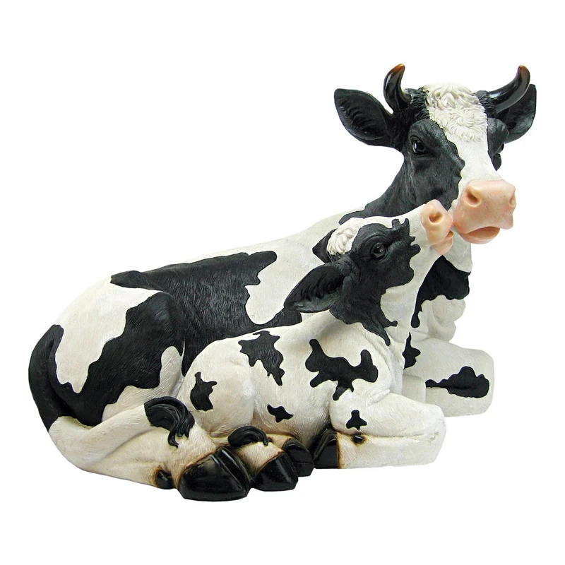 Design Toscano Mother Cow and Calf Garden Statue - 40.5 cm