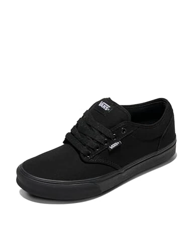 Vans Mens Size 14, Atwood Sneaker Triple Black Canvas Lace Up Shoes, Low Top Men's Trainers, Lightweight Old Skool Sneakers Skate Shoes (14 UK)