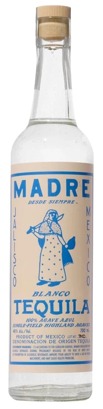 Madre Mezcal Tequila Blanco 70cl, 48% ABV | Premium Blanco Tequila, 100% Blue Webber Agave