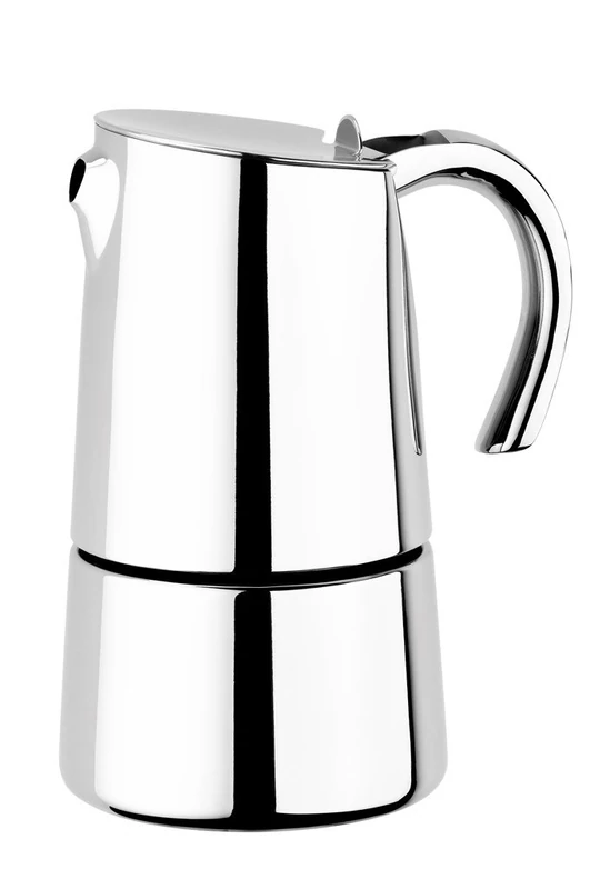 Braisogona Bella Stainless Steel 2 Cups Coffee Maker, Silver, 2cups