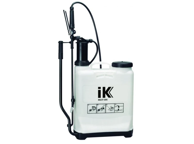 ｉＫ IK MULTI 12 BS - Backpack Pressure Sprayer - Acid-Resistant - Carry Handle - Drip-Proof Cap - 12L - Padded and Adjustable Straps - For Cleaning